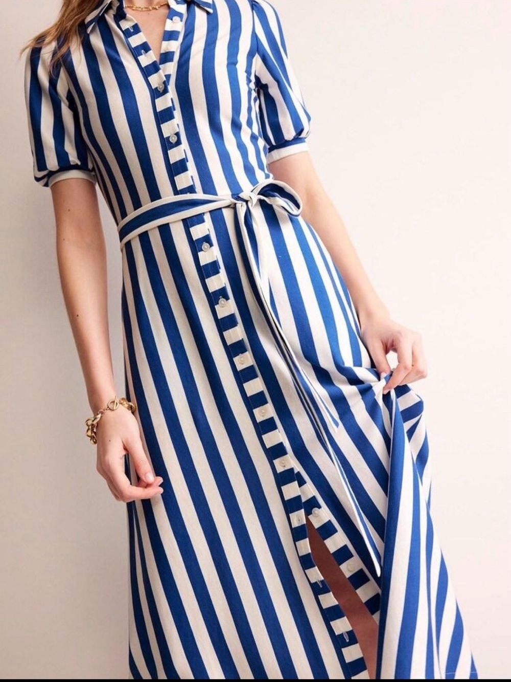 Boden Libby Jersey Midi Shirt Dress - Picture 2 of 13